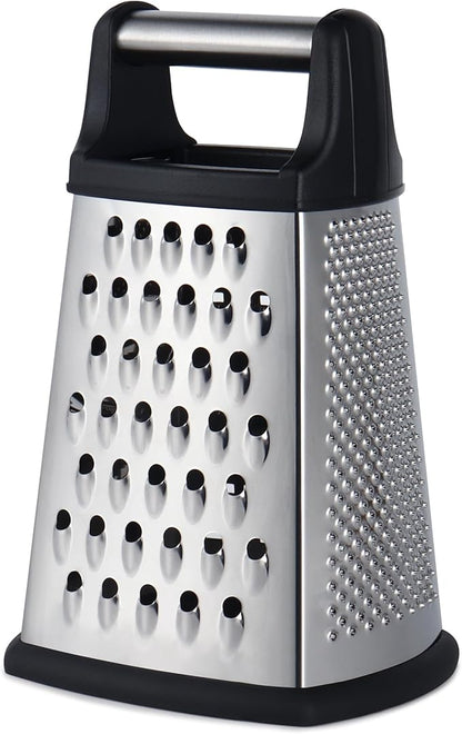 Kaishun Professional Cheese Grater, 4-Sided Stainless Steel Box Grater