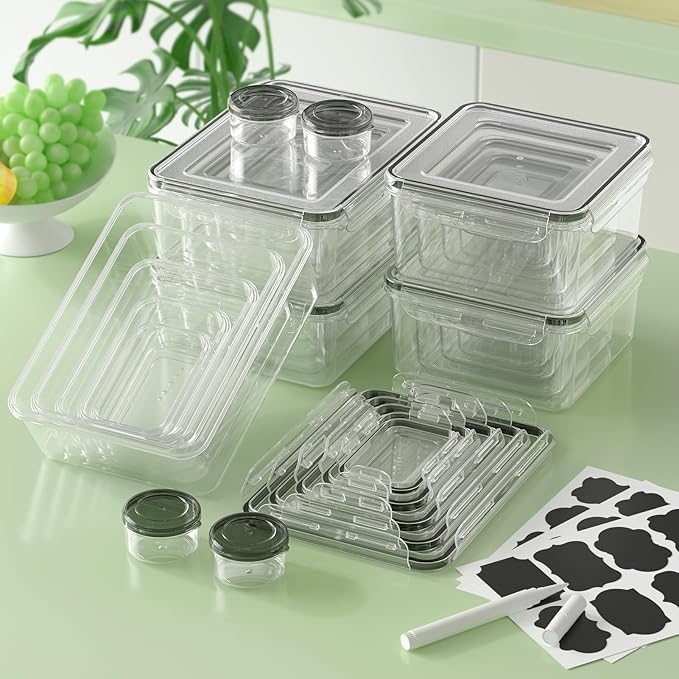 KEMETHY 54-Piece Food Storage Containers
