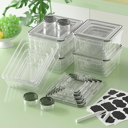 KEMETHY 54-Piece Food Storage Containers