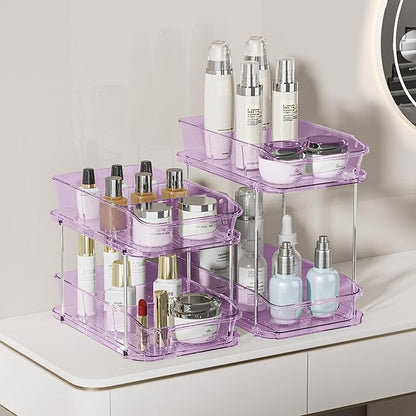 Delamu 2-Tier Under Sink Organizers and Storage, Pull Out Kitchen Pantry