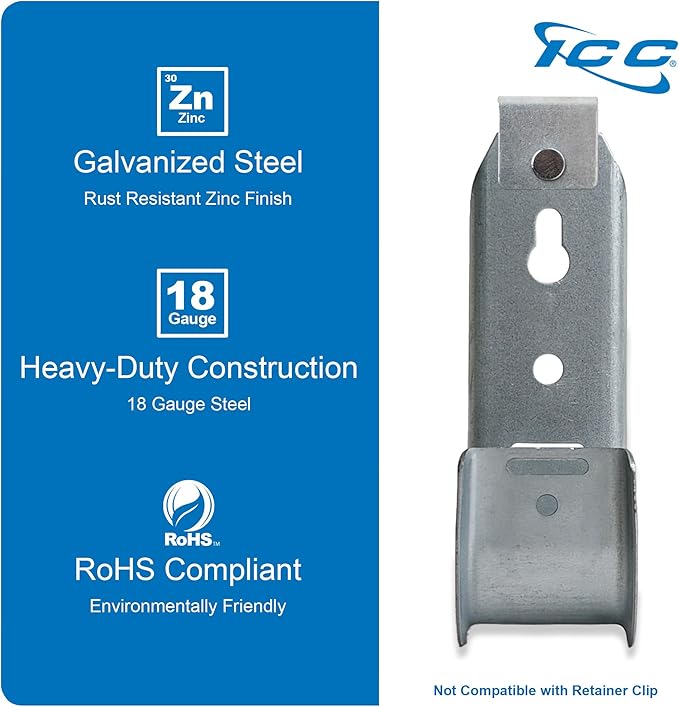 ICC Ceiling Mount J Hook 1 5/16” Without Retainer Clip – Galvanized Steel Cable