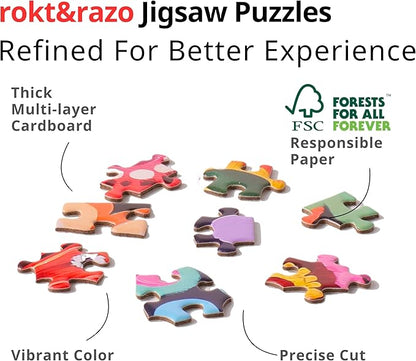 100 Pieces Jigsaw Puzzles, Large Pieces, Puzzles for Beginners, Easy Puzzles for Kids and Seniors, Family Game Nights, Finish Size 15.7 x 11.8 in (The Cute Cars)