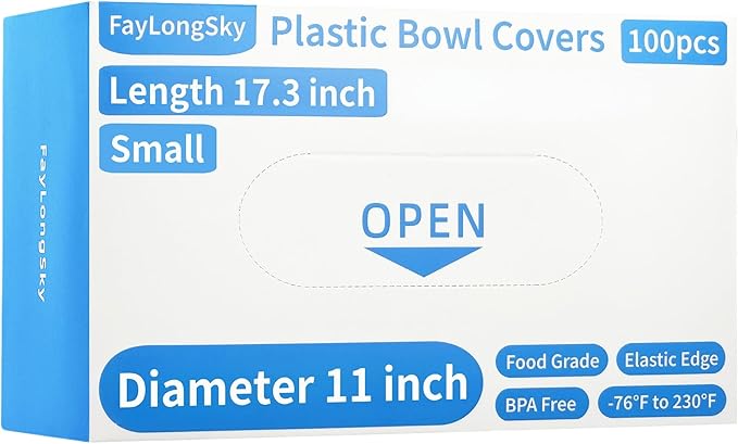 100 Boxed Bowl Covers Bread Proofing Plastic Wrap