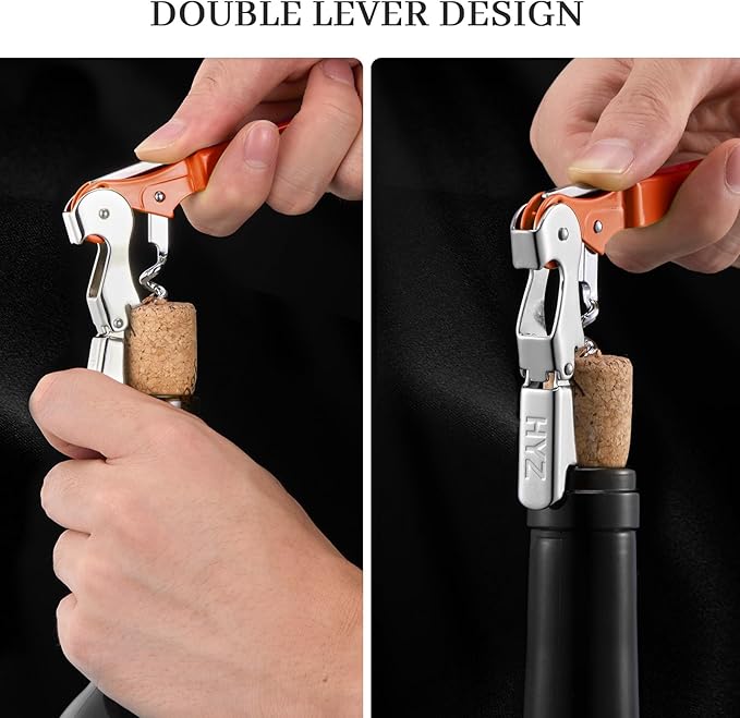 HYZ 2-Pack Wine Opener Waiter Corkscrew, Professional Wine Key