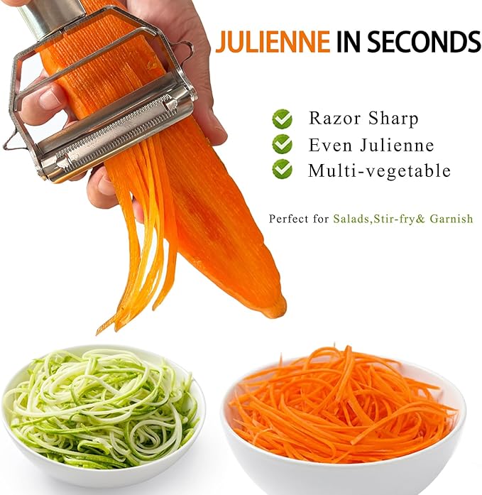 Sunkuka Potato Apple Vegetable Peeler Julienne Peeler