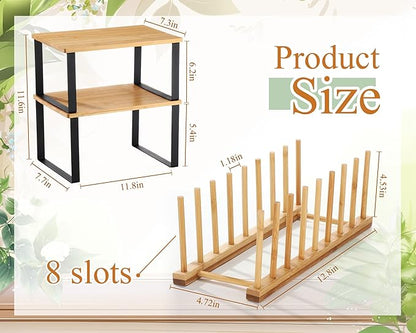 Marsui 4 Pcs Kitchen Organizer Accessories Set Cabinet Organizer Shelf and