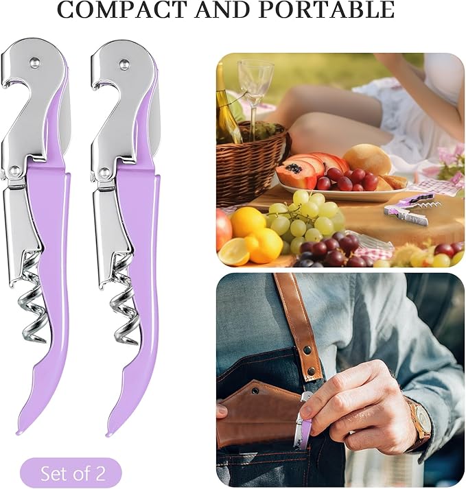 HYZ 2-Pack Wine Opener Waiter Corkscrew, Professional Wine Key