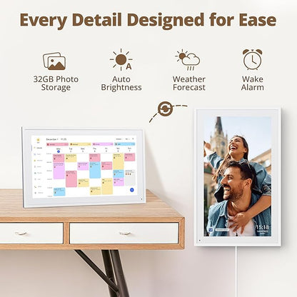 Digital Calendar 15.6-inch Smart Chore Chart, Home Electronic Wall/Tabletop