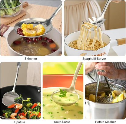 10 Piece Stainless Steel Cooking Utensils Set