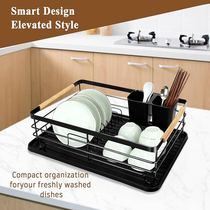 Dish Racks for Kitchen Counter, Thickened Metal Dish Drying Rack