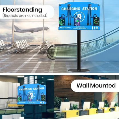 Orasfaster Wall Mounted Cell Phone Charging Station | Multi-Device Station