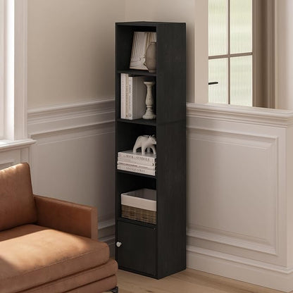 Furinno LUDER Book Shelf, 5-Tier Modern Bookshelf, Bookcase