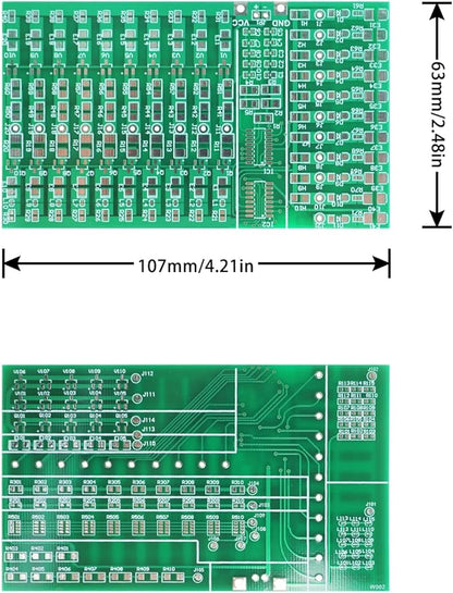 Soldering Practice Kit DIY Two-sided SMT 3-row White Red LED SMD Circuit Kit Learn Soldering Kit For Beginners