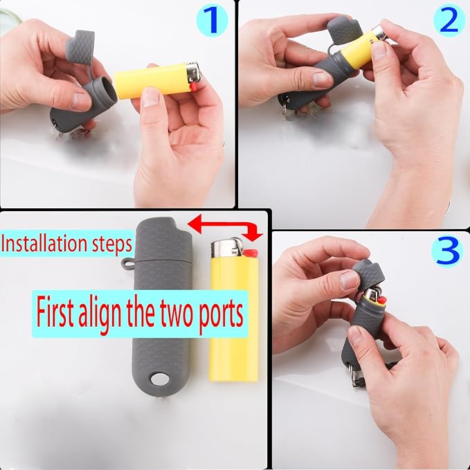 5 Pcs Waterproof Lighter Case Cover Holder for BIC Regular Lighters Sleeve Type J6 Outdoor Survival Multipurpose Seal Lighter Pouchfor Hiking and Camping (Yellow, 5)
