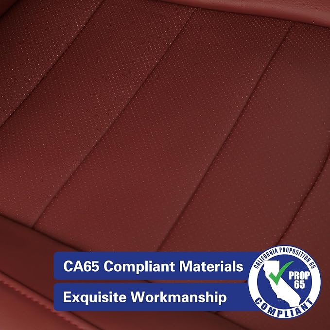EKR Rav4 Seat Covers Custom Fit for Toyota Rav4 (Hybrid) Woodland/Limited 2026, Leather Car Seat Cover Full Set for SUV,Faux Leather(Burgundy)