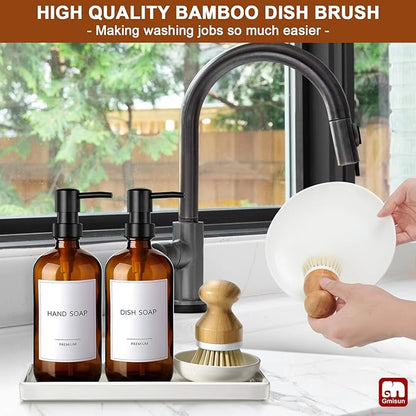 GMISUN Dish Soap Dispenser, 16 Oz Kitchen Soap Dispenser Set