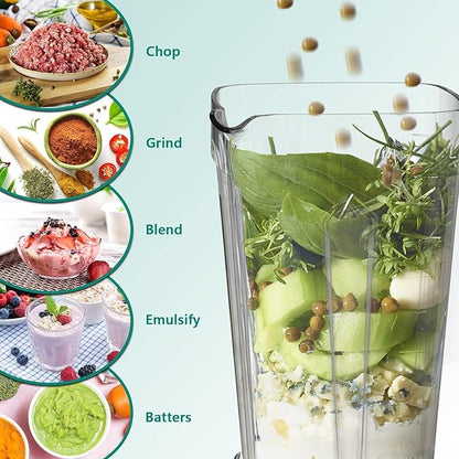 OMMO Blender 1800W, Professional High Speed Countertop Blender