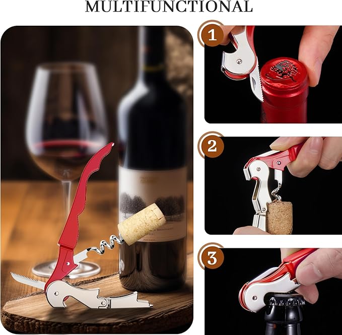 HYZ 2-Pack Wine Opener Waiter Corkscrew, Professional Wine Key