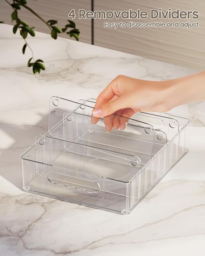LYNG Lid Organizers Inside Cabinet, Food Container Lid Organizer