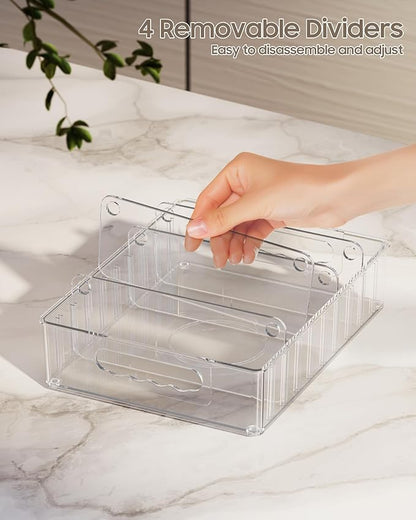 LYNG Lid Organizers Inside Cabinet, Food Container Lid Organizer