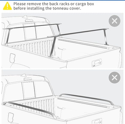 OEDRO FRP Hard Tri-fold Tonneau Cover Fold Truck Bed Covers Fits for Toyota Tacoma 2005-2015 (Excl. Trail Edition) with 5 Feet Bed with Tacoma Bed Rail