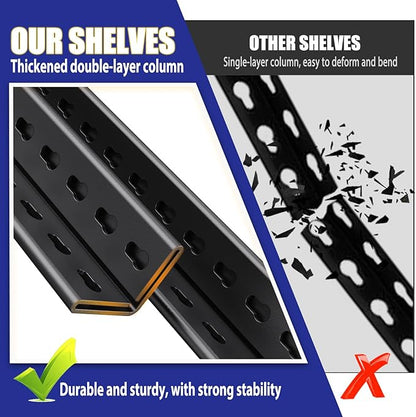 Garage Shelving-3000 lbs 5 Tier Storage Shelves, Adjustable Heavy Duty Metal