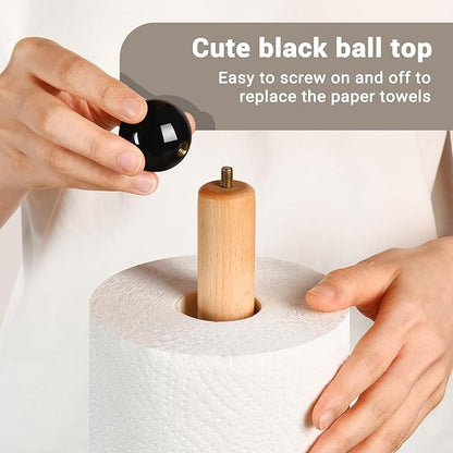 Paper Towel Holder, Wooden Kitchen Roll Stand