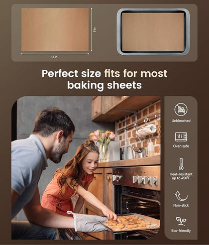 300 Pcs Parchment Paper Sheets, 9x13 In Non-Stick Precut Baking Parchment