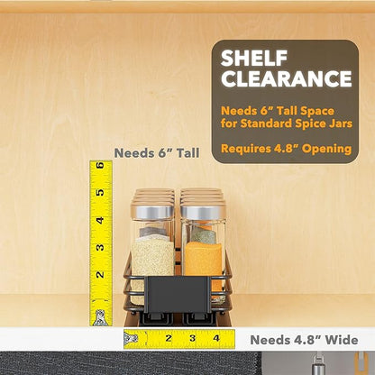 SpaceAid Pull Out Spice Rack Organizer