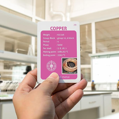 CARDDIA | Periodic Table Educational Flashcards | 118 Elements with Atomic Data, Color-Coded Categories & Bonus Periodic Table Sheet | Perfect for Science Learning