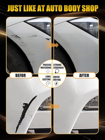 White Touch Up Paint for Cars, Auto Car Paint Touch Up Paint Pen for Deep Scratches, Car Scratch Repair Pen, Quick and Easy Solution to Repair Minor Automotive Scratches (Warm Nebula White)