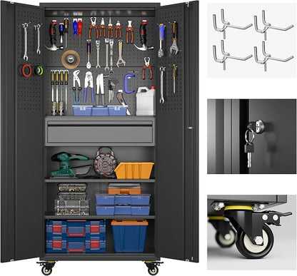 SUXXAN 71" Metal Garage Storage Cabinet