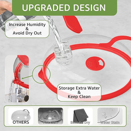 Microwave Splatter Cover with Water Steamer