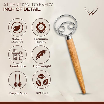 WOODLANDS USA Danish Dough Whisk