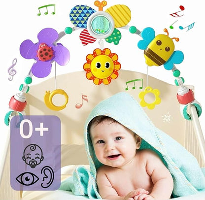 Pau1Hami1ton Baby Stroller Arch Toys, Car Seat Toys,Bouncer Toy Bar/Mobile for Bassinet,Adjustable Baby Hanging Toys Fit for Crib Bed,Stroller,Car Seat Gifts.S-19(Butterfly)