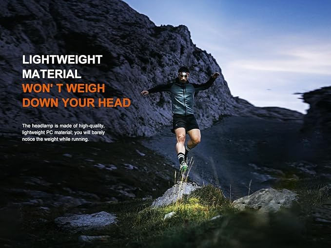 Fenix HL18R-T V2 USB Rechargeable 800 Lumen LED Jogging/Trail Running headlamp with EdisonBright USB Charging Cable Bundle