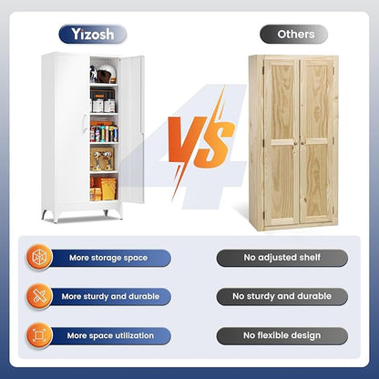 Yizosh Metal Garage Storage Cabinet