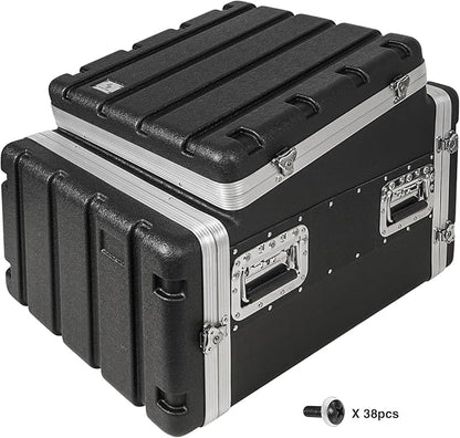 Sound Town Lightweight and Compact 6U ATA ABS Rack Case,