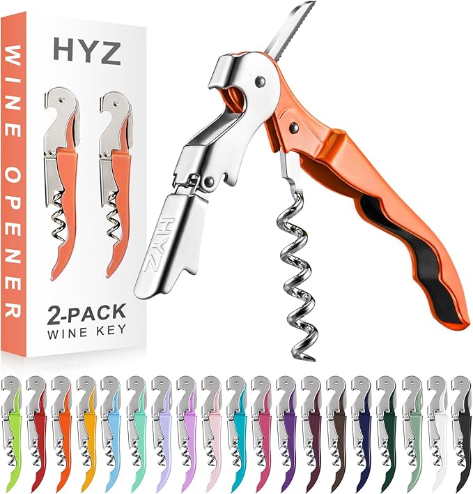 HYZ 2-Pack Wine Opener Waiter Corkscrew, Professional Wine Key