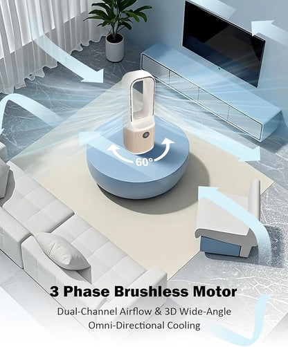 MEIIS Desk Fan, Small Quiet Bladeless Fan
