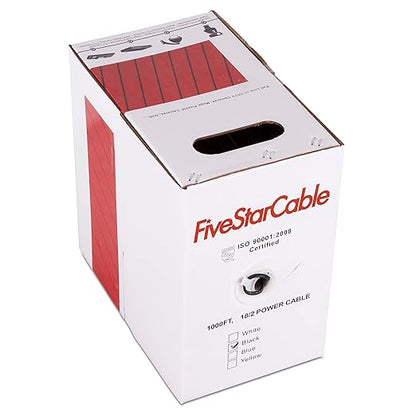 FiveStarCable 18/2 Gauge Low Voltage Cable Wire - 1000 ft