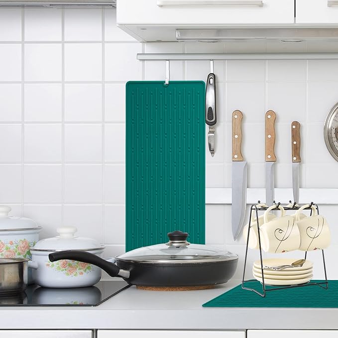 GeeRic Dish Drying Mats, Heat-resistant Silicone Mat