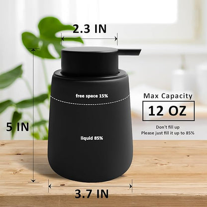 Soap Dispenser Ceramic with Easy-to-Press Pump Hand Lotion Liquid Dispenser