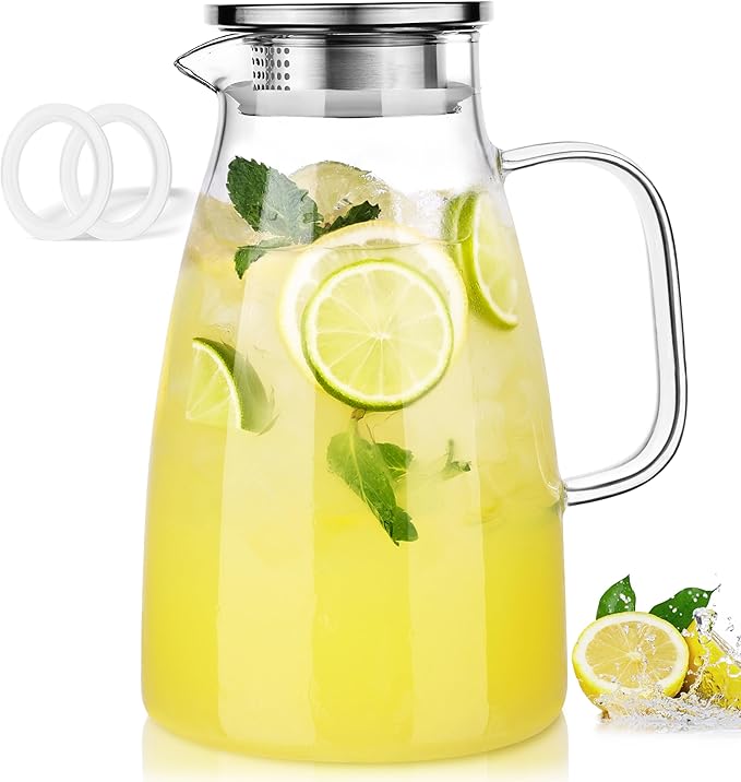 LUNA & MANTHA 2 Liter 68oz Water Pitcher