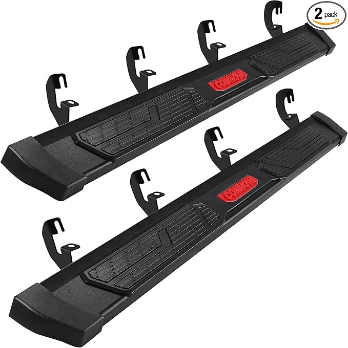 COMNOVA Running Boards Compatible with 2015-2026 Chevy Colorado/GMC Canyon Crew Cab, 6 Inch Carbon Steel Black Truck Side Step Rock Sliders, Nerf Bars Steps for Colorado Crew Cab.