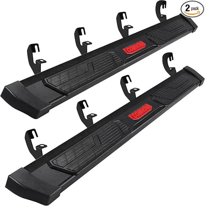 COMNOVA Running Boards Compatible with 2015-2026 Chevy Colorado/GMC Canyon Crew Cab, 6 Inch Carbon Steel Black Truck Side Step Rock Sliders, Nerf Bars Steps for Colorado Crew Cab.