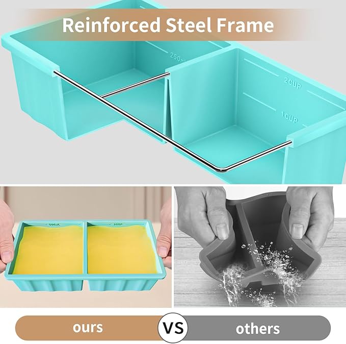 Silicone Freezer Tray for Soup Ice Cubes: 2-Cup Freezing Tray