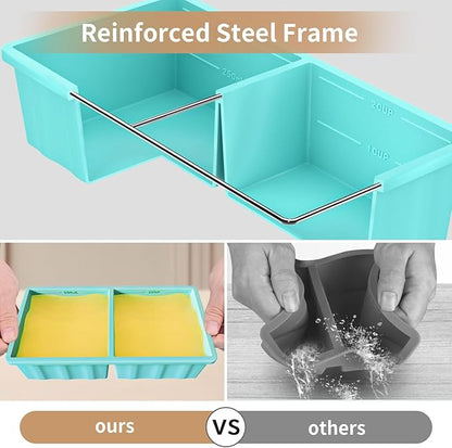 Silicone Freezer Tray for Soup Ice Cubes: 2-Cup Freezing Tray