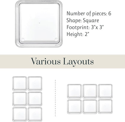 STORi SimpleSort 6-Piece Stackable Clear Drawer Organizer Set | 3" x 3" x 2"