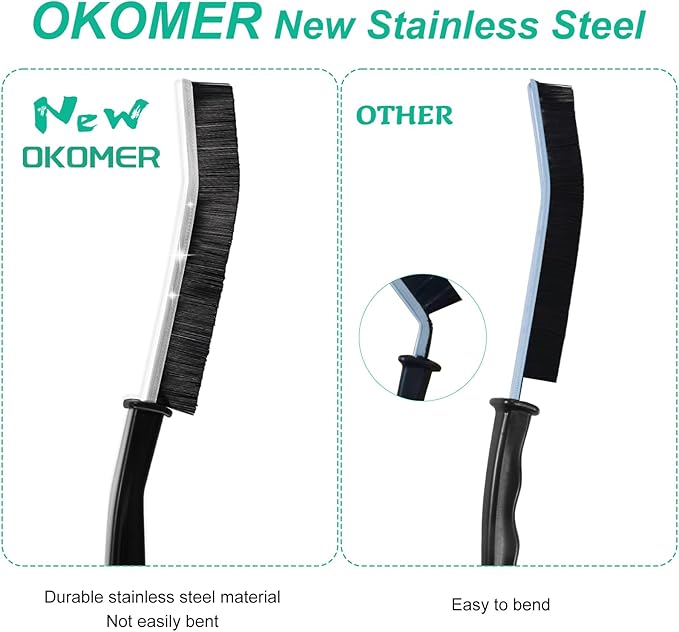 OKOM Multifunctional Stainless Steel Crevice Cleaning Brush